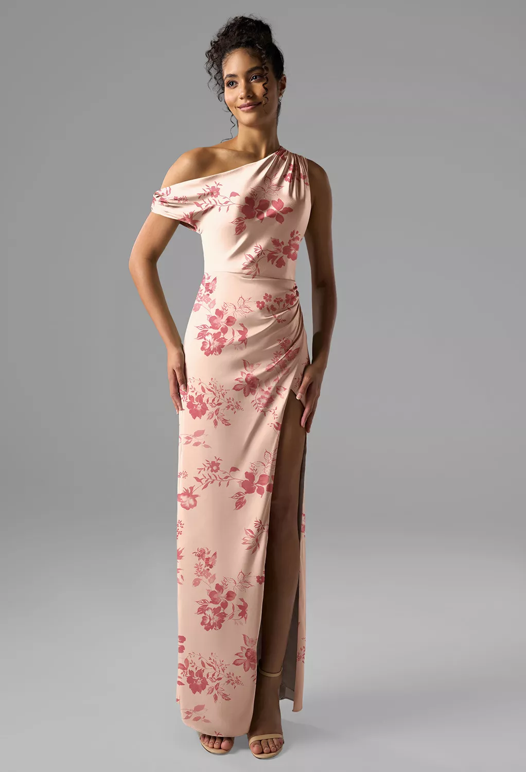 AW Rihanna Pink Cherry Blossom  Black Tie Wedding Guest Dresses